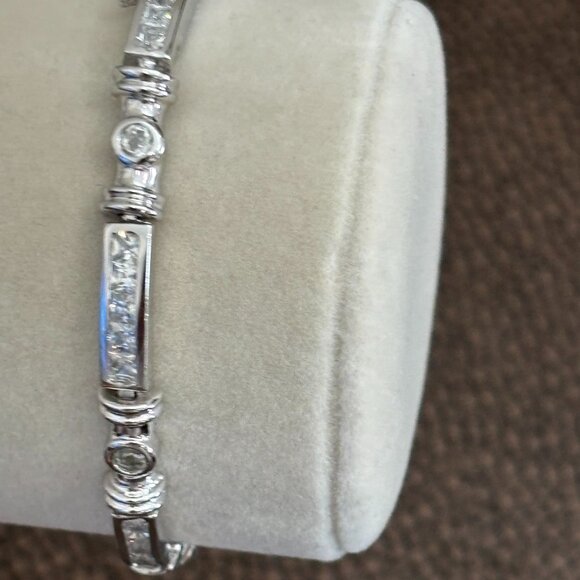Designer Inspired Cubic Zirconia Bracelet - Picture 3 of 11